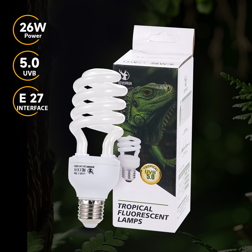 Żarówka UVB dla gadów 26W 5.0  – Calcium Powder Reptile recenzja i cena