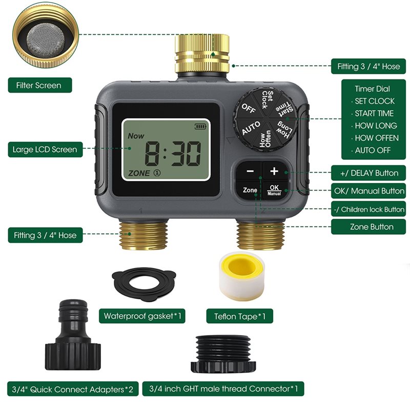 Timer do nawadniania ogrodu z  – Timer Dual Outlet recenzja i cena